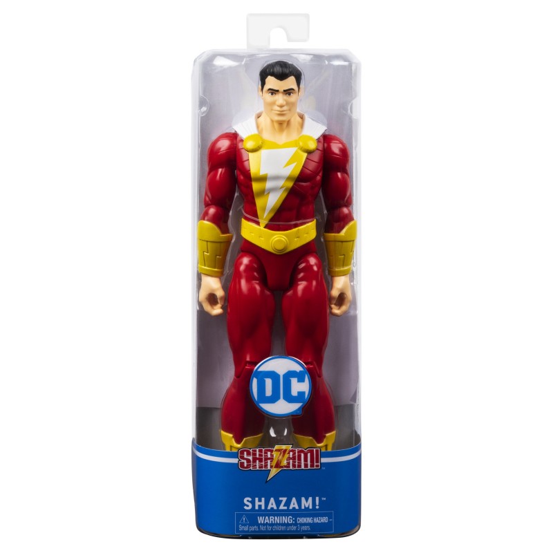 DC Comics | SHAZAM | Personaggio Shazam 30 cm | Personaggio 30 cm con decorazioni originali, mantello e 11 punti di