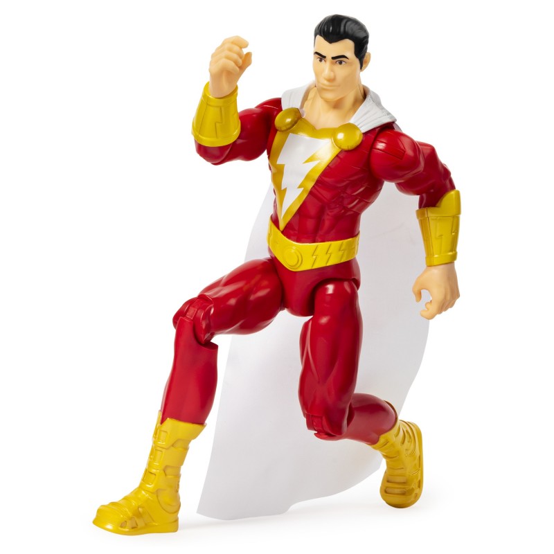 DC Comics | SHAZAM | Personaggio Shazam 30 cm | Personaggio 30 cm con decorazioni originali, mantello e 11 punti di