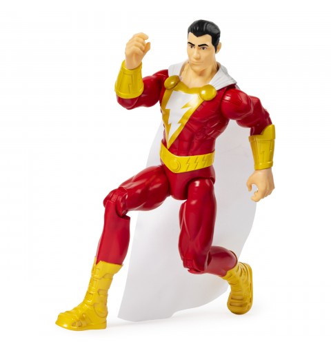 DC Comics | SHAZAM | Personaggio Shazam 30 cm | Personaggio 30 cm con decorazioni originali, mantello e 11 punti di