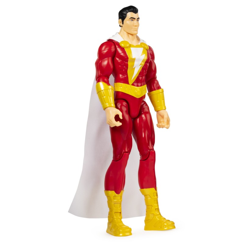 DC Comics | SHAZAM | Personaggio Shazam 30 cm | Personaggio 30 cm con decorazioni originali, mantello e 11 punti di