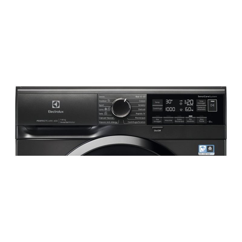 Electrolux EW6SBLACK lavadora Carga frontal 6 kg 951 RPM C Plata