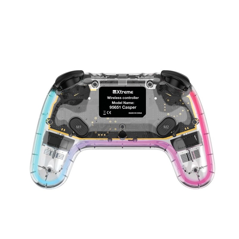 Xtreme 95651 Gaming Controller Black, Transparent Bluetooth Gamepad Analogue Digital Nintendo Switch