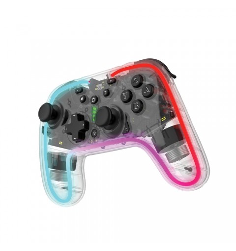 Xtreme 95651 Gaming Controller Black, Transparent Bluetooth Gamepad Analogue Digital Nintendo Switch