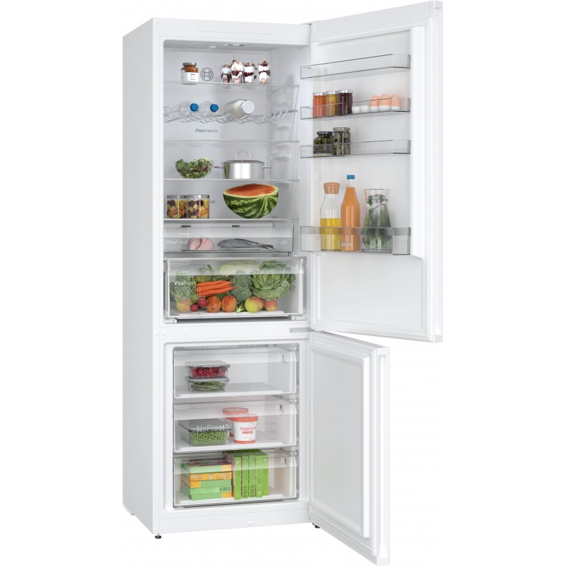 Bosch Serie 4 KGN497WDF fridge-freezer Freestanding 440 L D White