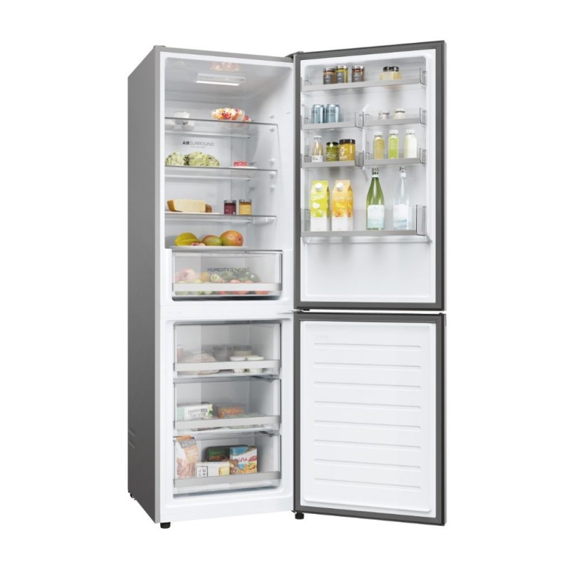 Haier 2 Doors HDW1618DNPK réfrigérateur-congélateur Autoportante 341 L D Acier inoxydable
