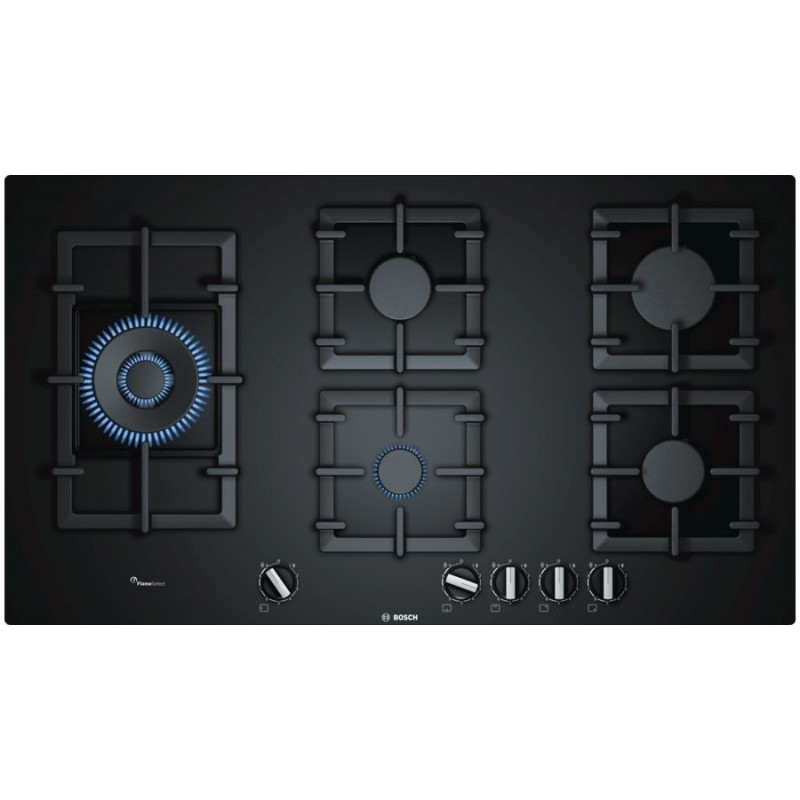 Bosch Serie 6 PPS9A6B90 hobs Negro Integrado Encimera de gas 5 zona(s)