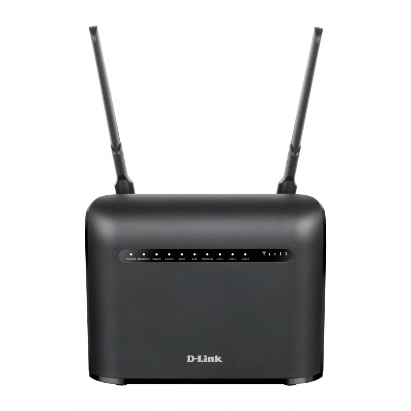 D-Link AC1200 router inalámbrico Gigabit Ethernet Doble banda (2,4 GHz 5 GHz) 4G Negro