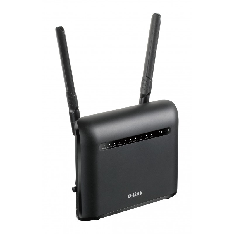 D-Link AC1200 router wireless Gigabit Ethernet Dual-band (2.4 GHz 5 GHz) 4G Nero