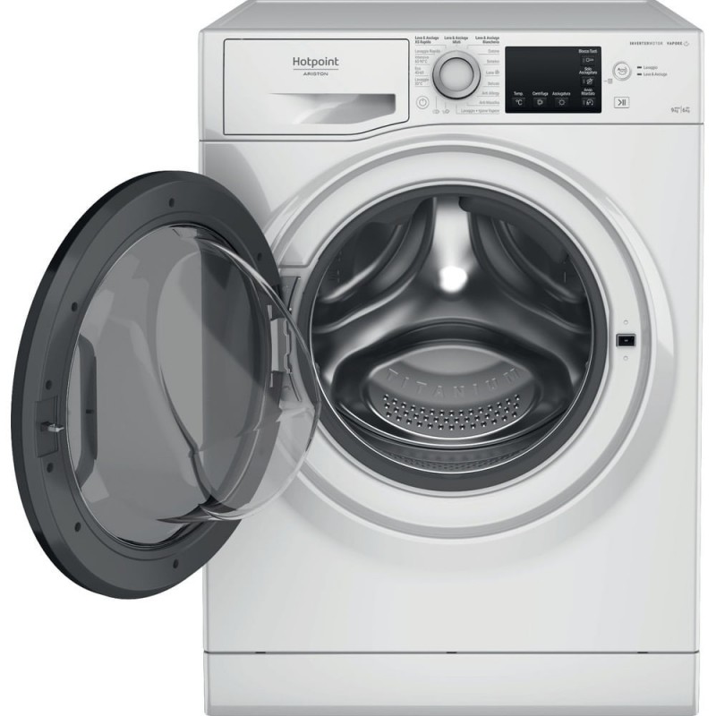 Hotpoint NDB 9636 DA IT lavasciuga Libera installazione Caricamento frontale Bianco D