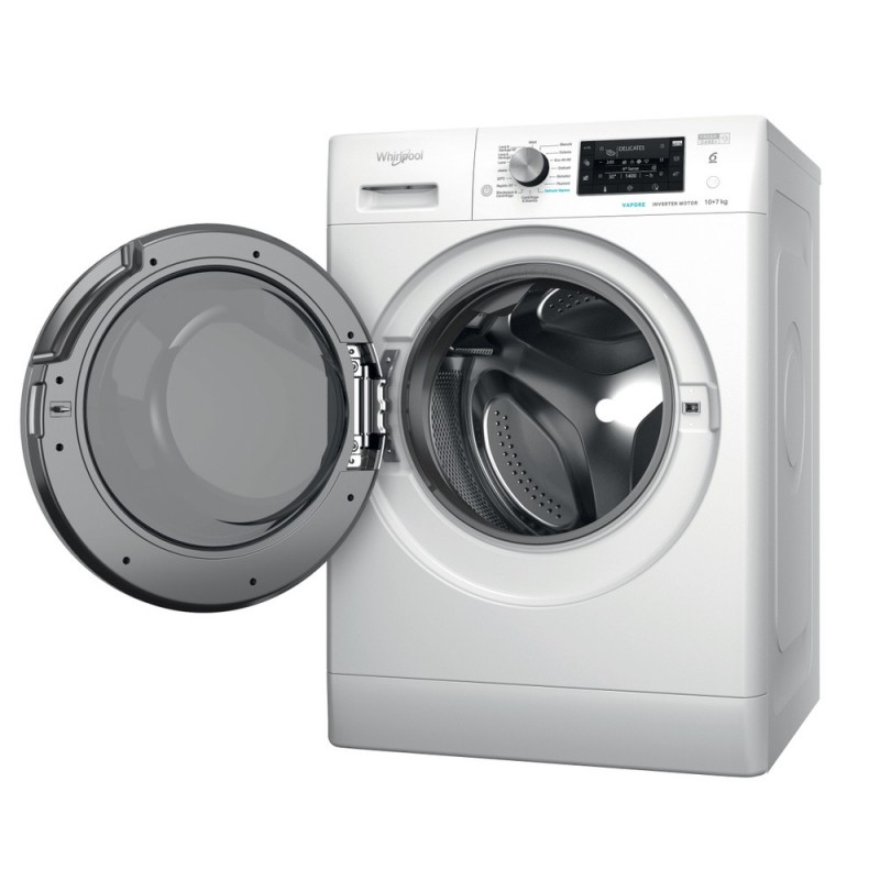 Whirlpool FFWDD 107625 WBS IT lavadora-secadora Independiente Carga frontal Blanco E