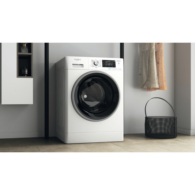 Whirlpool FFWDD 107625 WBS IT machine à laver avec sèche linge Autoportante Charge avant Blanc E