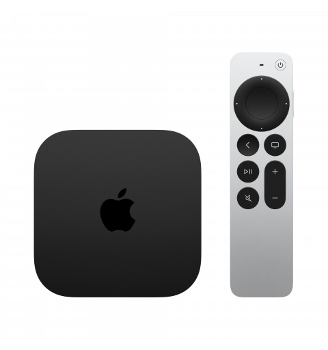 Apple TV 4K Schwarz, Silber 4K Ultra HD 128 GB WLAN Eingebauter Ethernet-Anschluss