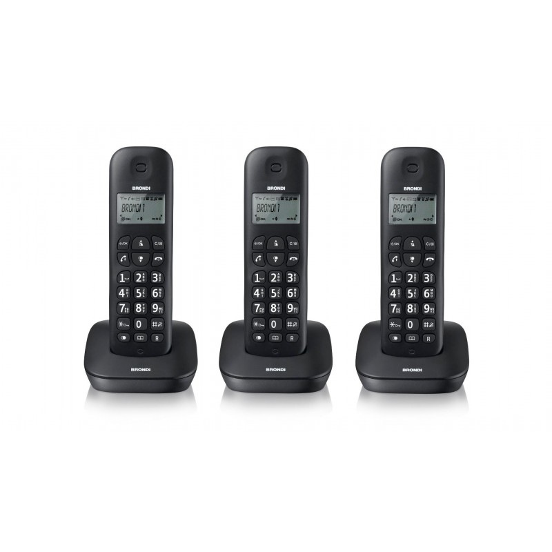 Brondi Gala Trio Teléfono DECT Identificador de llamadas Negro