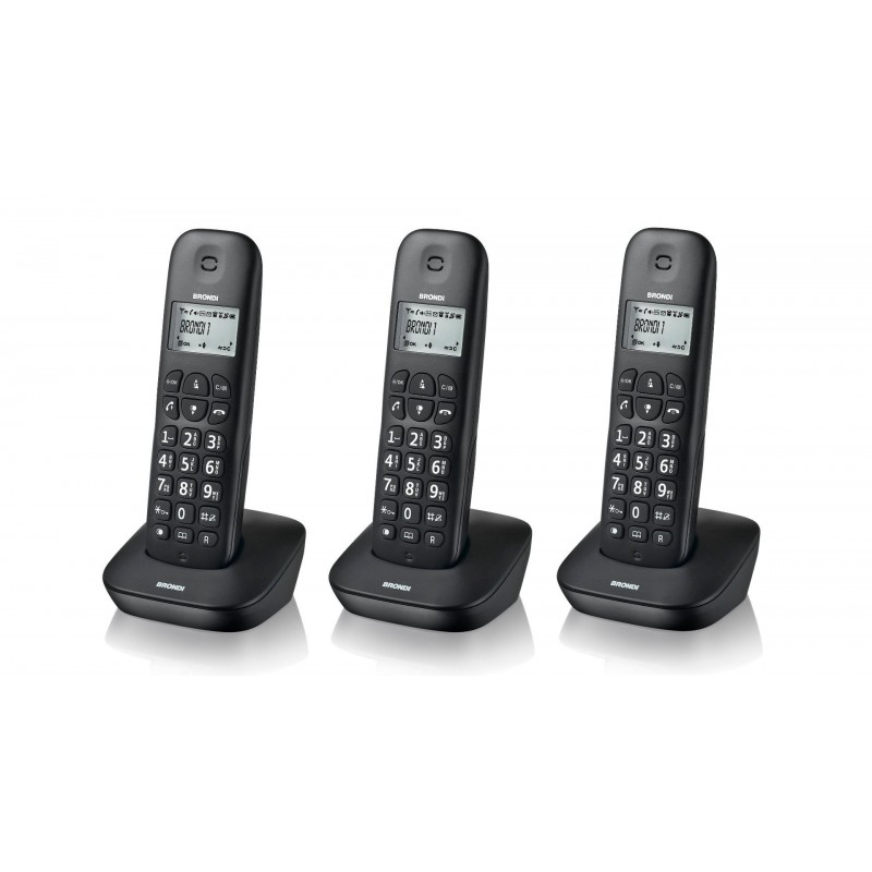 Brondi Gala Trio Teléfono DECT Identificador de llamadas Negro