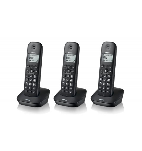 Brondi Gala Trio Telefono DECT Identificatore di chiamata Nero