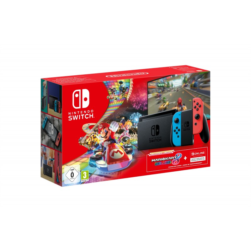 Nintendo Switch + Mario Kart 8 Deluxe + 3-Month Switch Online portable game console 15.8 cm (6.2") 32 GB Touchscreen Wi-Fi