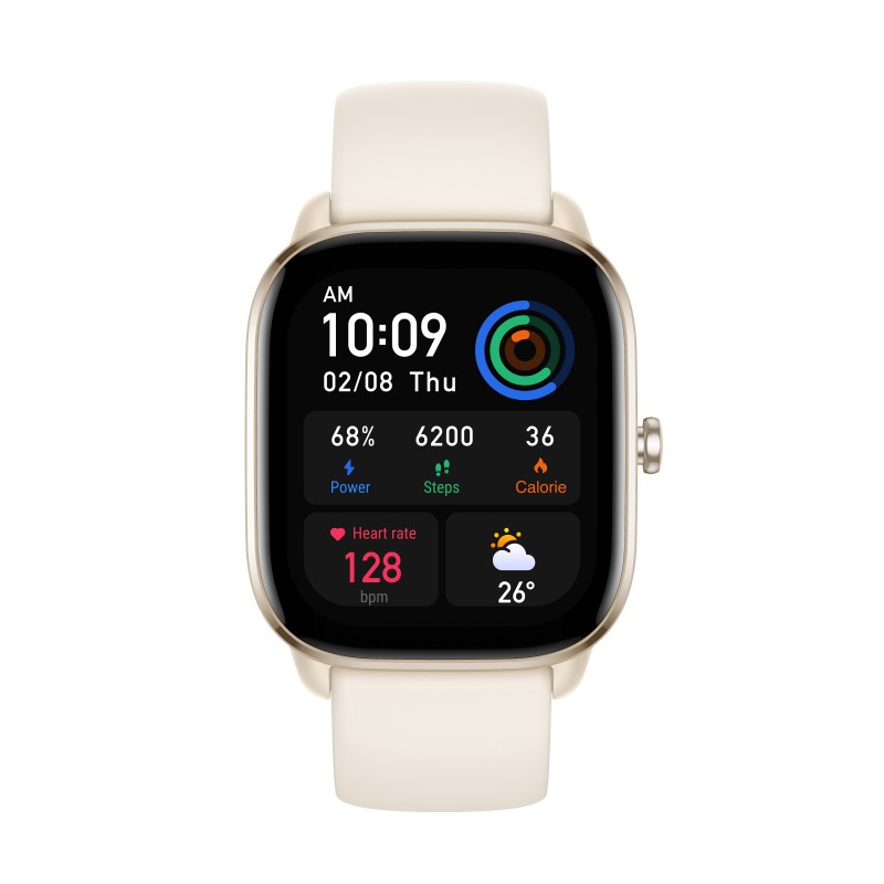 Amazfit GTS 4 mini 4,19 cm (1.65") AMOLED Bianco GPS (satellitare)