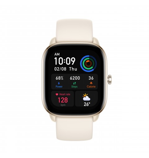 Amazfit GTS 4 mini 4,19 cm (1.65") AMOLED Bianco GPS (satellitare)