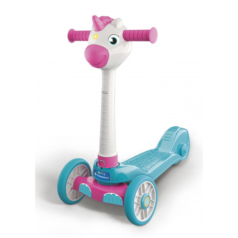 Clementoni Action & Réaction - Baby Unicorn Push Scooter