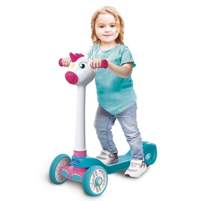 Clementoni Action & Réaction - Baby Unicorn Push Scooter