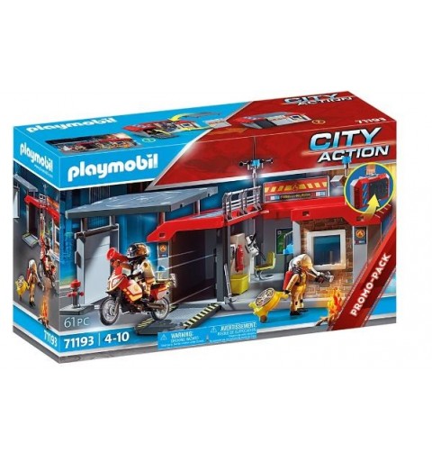 Playmobil City Action Caserne de pompiers transportable