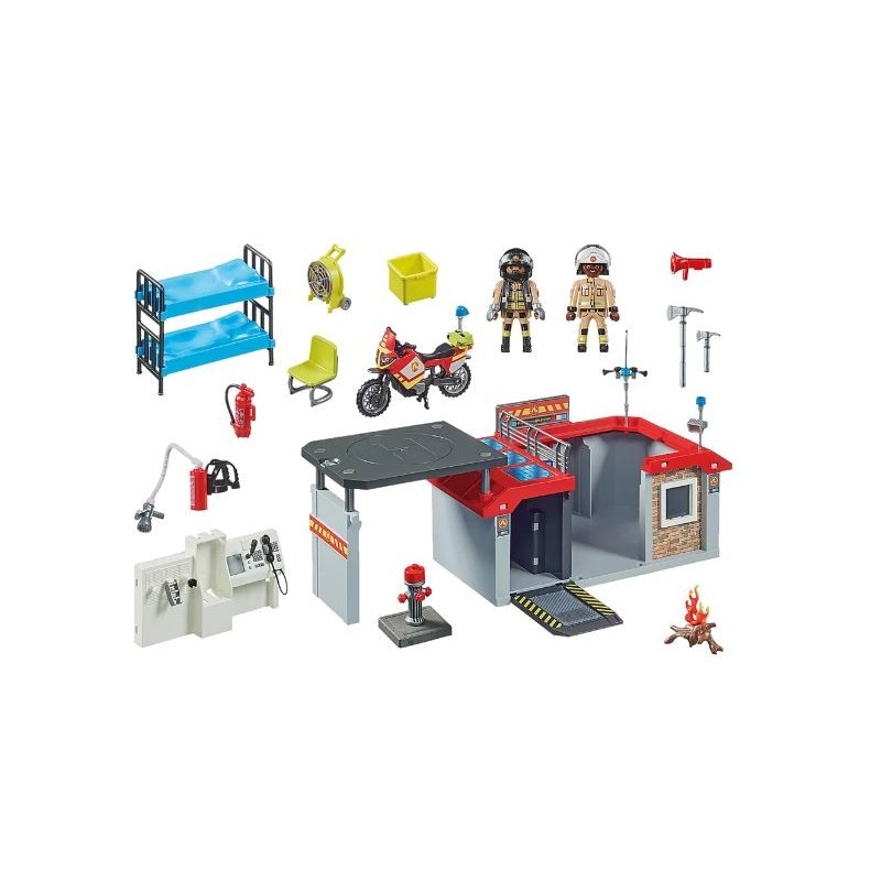 Playmobil City Action Caserne de pompiers transportable