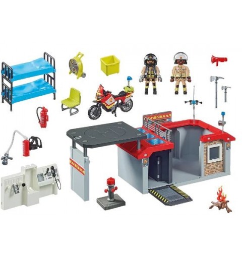 Playmobil City Action Caserne de pompiers transportable