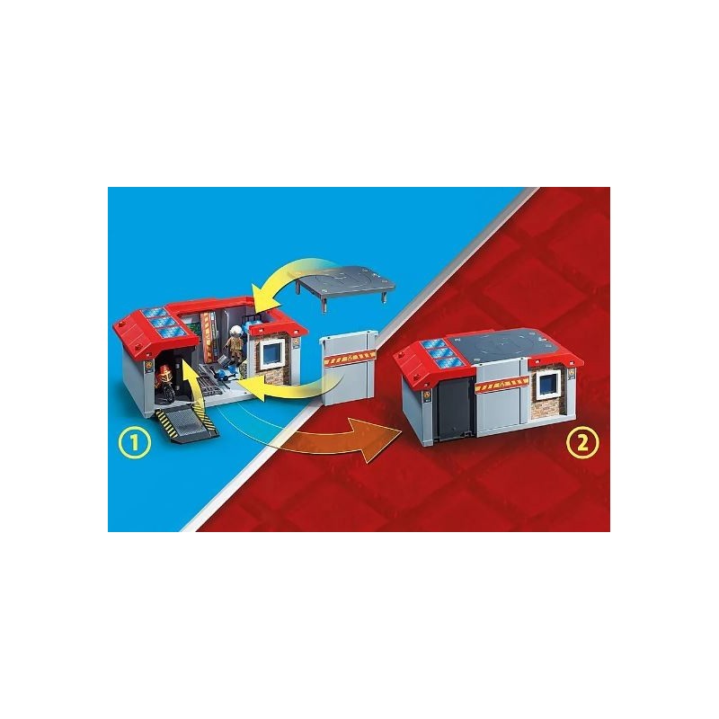 Playmobil City Action Caserne de pompiers transportable