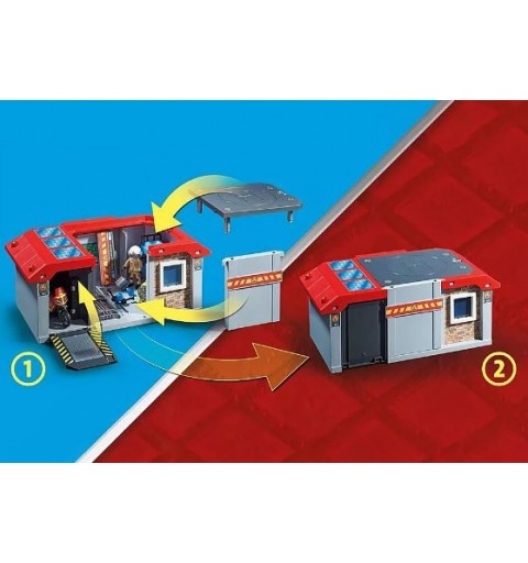 Playmobil City Action Caserne de pompiers transportable
