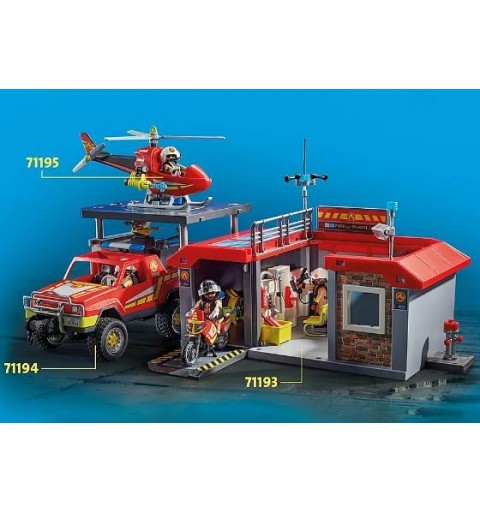 Playmobil City Action Caserne de pompiers transportable