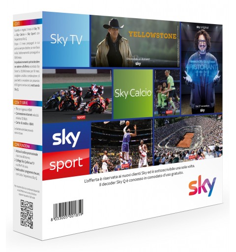 Sky Q Ethernet (RJ-45), IPTV, Terrestre, WLAN 4K Ultra HD Noir