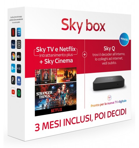 Sky Q Ethernet (RJ-45), IPTV, Terrestrial, WLAN 4K Ultra HD Black