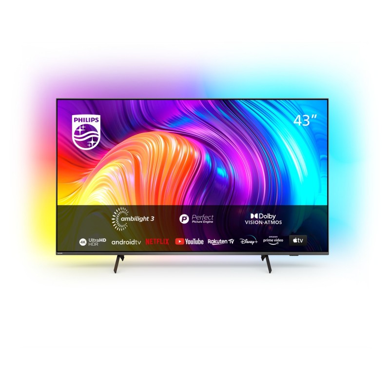 Philips AMBILIGHT tv the one 43" Android TV UHD 4K 43PUS8517, Processore P5, HDR10+ e Dolby Vision, Ready for Gaming, Smart TV,