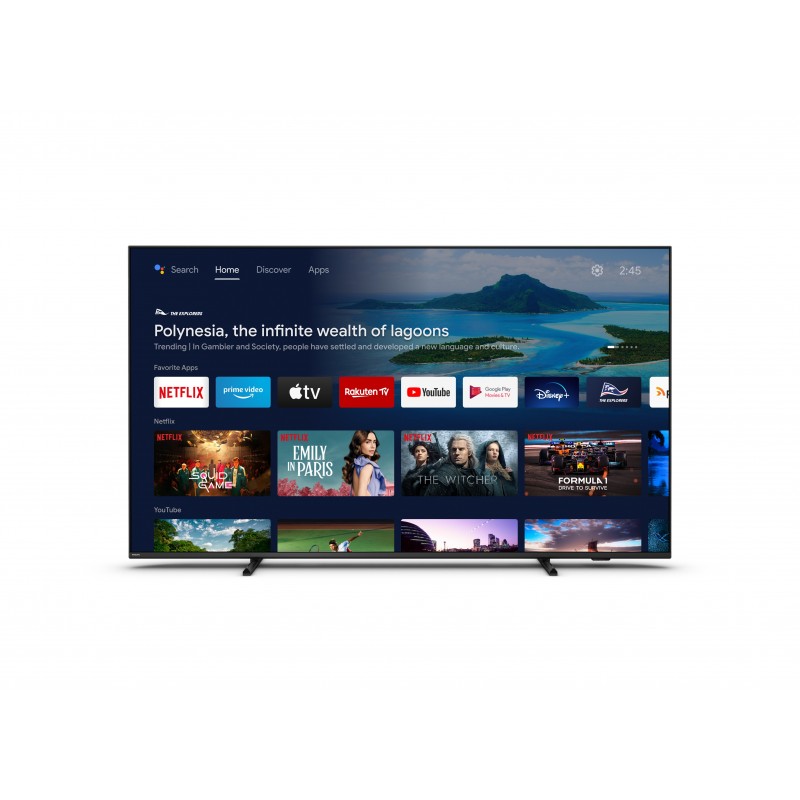 Philips AMBILIGHT tv 55" Android TV UHD 4K 55PUS8007, HDR10+ e Dolby Vision, Ready for Gaming, Smart TV, Dolby Atmos, NOVITÀ