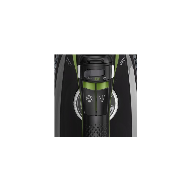 Rowenta DW6330 Eco Intelligence Ferro da stiro a secco e a vapore Microsteam 400 HD soleplate 2500 W Nero, Verde