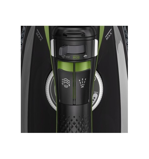 Rowenta DW6330 Eco Intelligence Fer à repasser à sec ou à vapeur Microsteam 400 HD soleplate 2500 W Noir, Vert