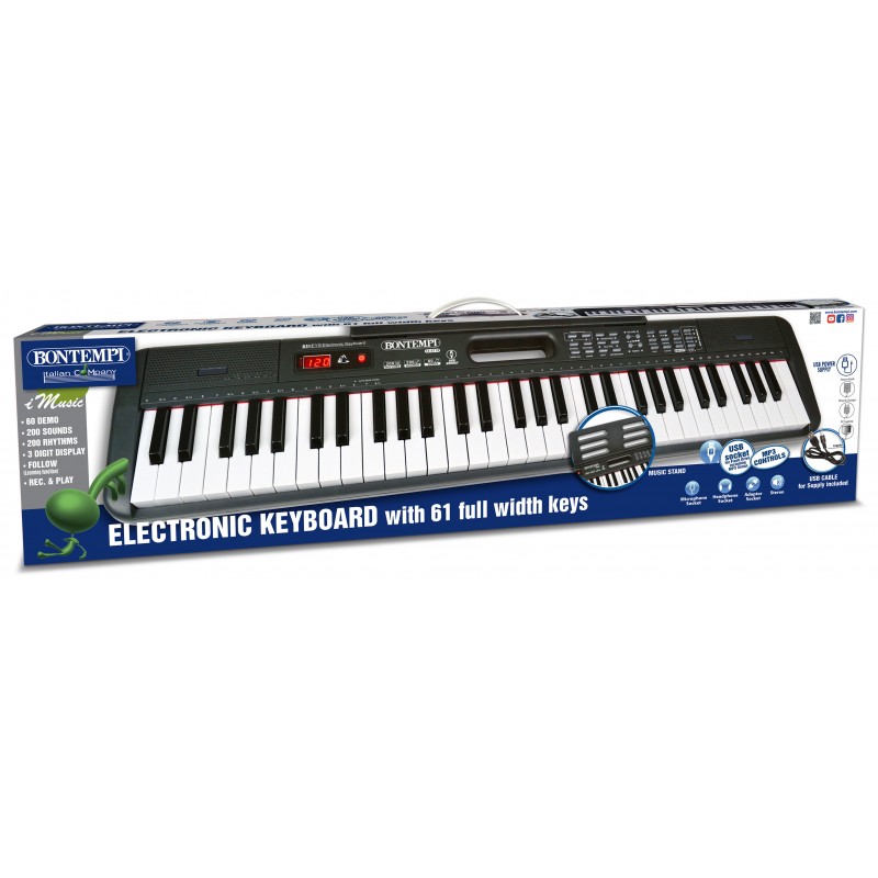 Bontempi Digital Keyboard with 61 full width keys