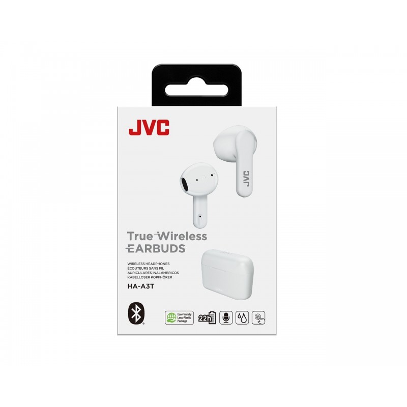 JVC HA-A3T Kopfhörer True Wireless Stereo (TWS) im Ohr Anrufe Musik Bluetooth Weiß