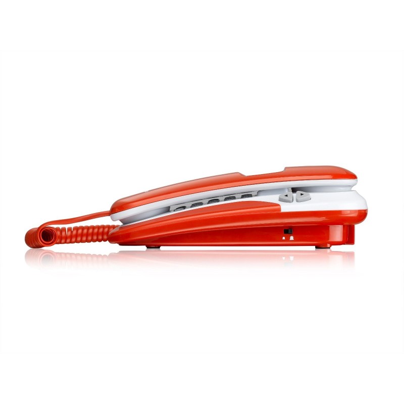 Brondi KENOBY CID Telefono analogico Identificatore di chiamata Rosso, Bianco