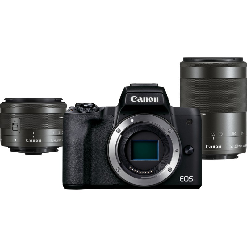 Canon EOS M50 Mark II + M15-45 S+M55-200 EU26 MILC 24,1 MP CMOS 6000 x 4000 Pixel Nero