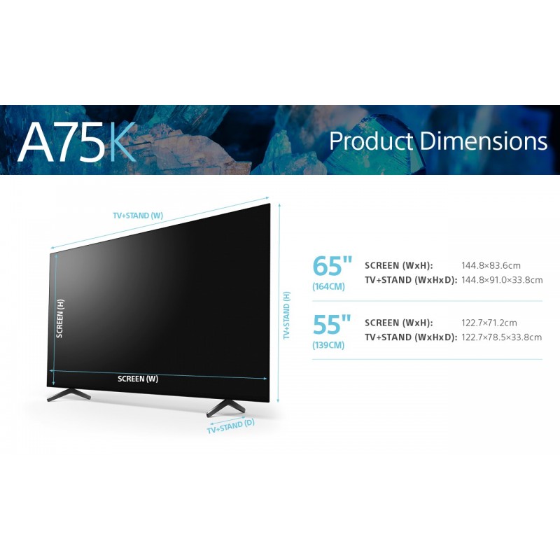 Sony XR-55A75K 139,7 cm (55 Zoll) 4K Ultra HD Smart-TV WLAN Schwarz