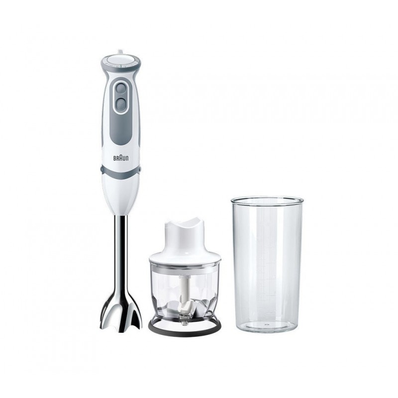 Braun MultiQuick 9 MultiQuick 5 Vario MQ 5220 WH 0,6 L Frullatore ad immersione 1000 W Grigio, Acciaio inossidabile, Bianco