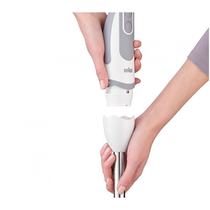Braun MultiQuick 9 MultiQuick 5 Vario MQ 5220 WH 0,6 l Pürierstab 1000 W Grau, Edelstahl, Weiß