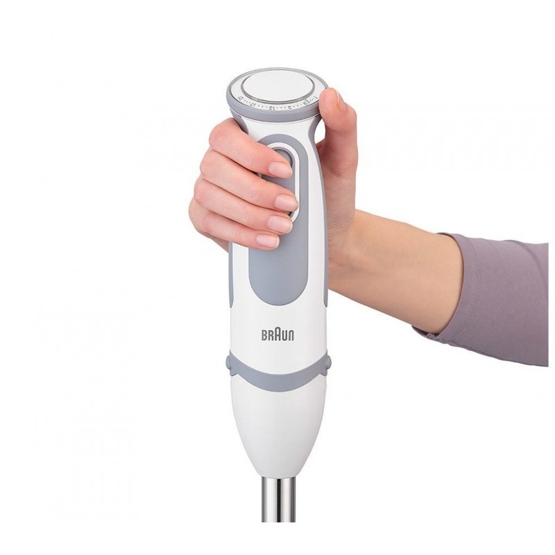 Braun MultiQuick 9 MultiQuick 5 Vario MQ 5220 WH 0,6 L Frullatore ad immersione 1000 W Grigio, Acciaio inossidabile, Bianco