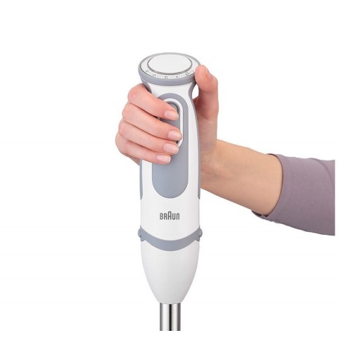 Braun MultiQuick 9 MultiQuick 5 Vario MQ 5220 WH 0,6 L Frullatore ad immersione 1000 W Grigio, Acciaio inossidabile, Bianco