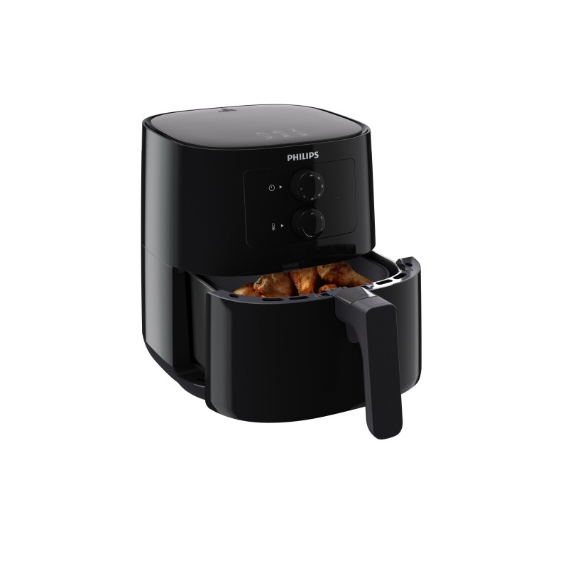 Friteuse compacte Philips Essential avec technologie Rapid Air, noir, 4,1 L