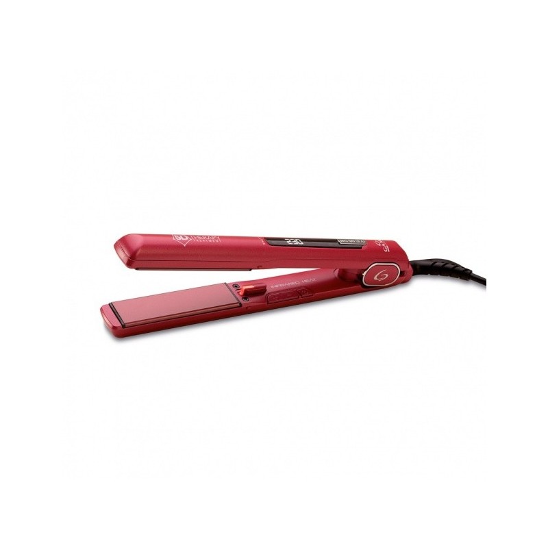GA.MA Starlight Tourmaline IHT Infrared Heat Straightening iron Warm Red