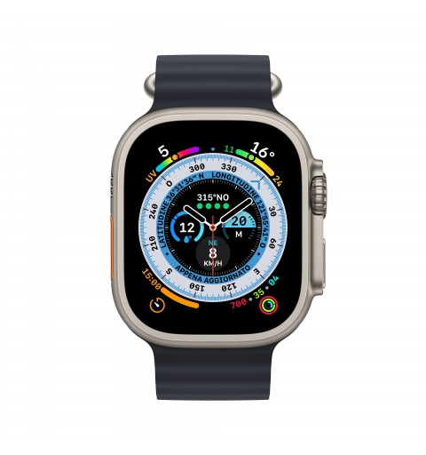 Apple Watch Ultra GPS + Cellular, 49mm Cassa in Titanio with Mezzanotte Ocean Band