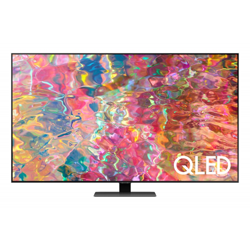 Samsung Series 8 TV QLED 4K 50” QE50Q80B Smart TV Wi-Fi Carbon Silver 2022, Processore Quantum 4K, Quantum HDR, Contrasti