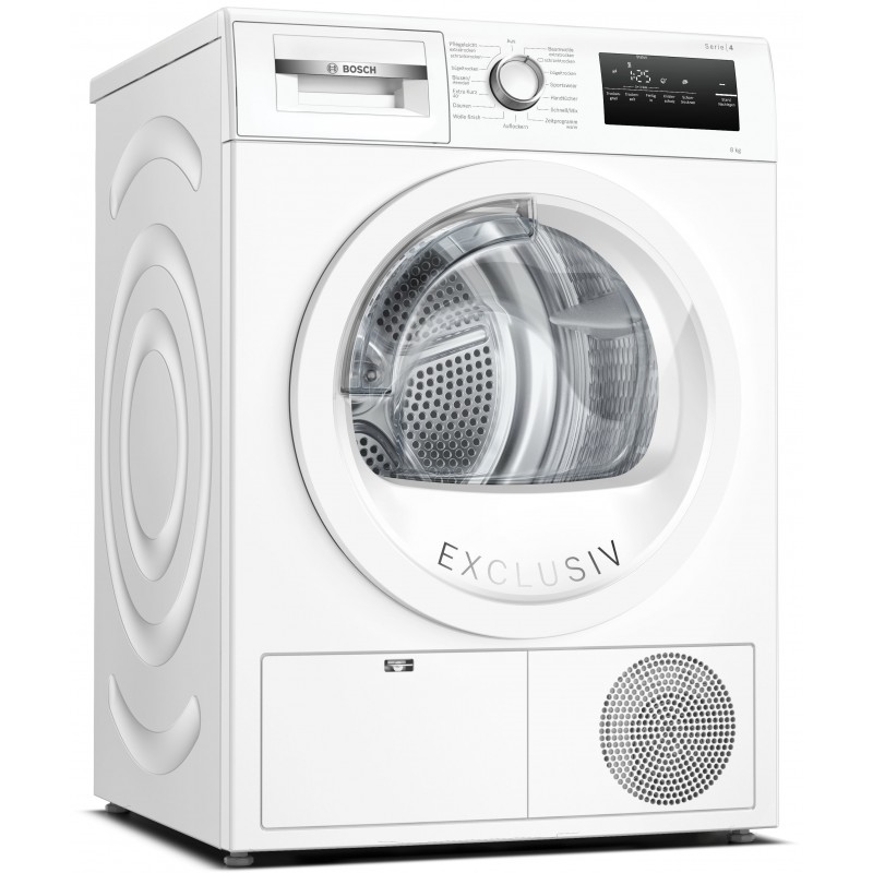 Bosch Serie 4 WTH85V93 tumble dryer Freestanding Front-load 8 kg A++ White